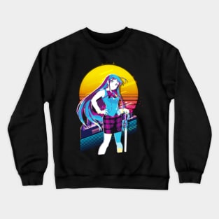 Fantasy Meets Reality Relive the Amusing Adventures and Memorable Characters of Maou-Sama Crewneck Sweatshirt